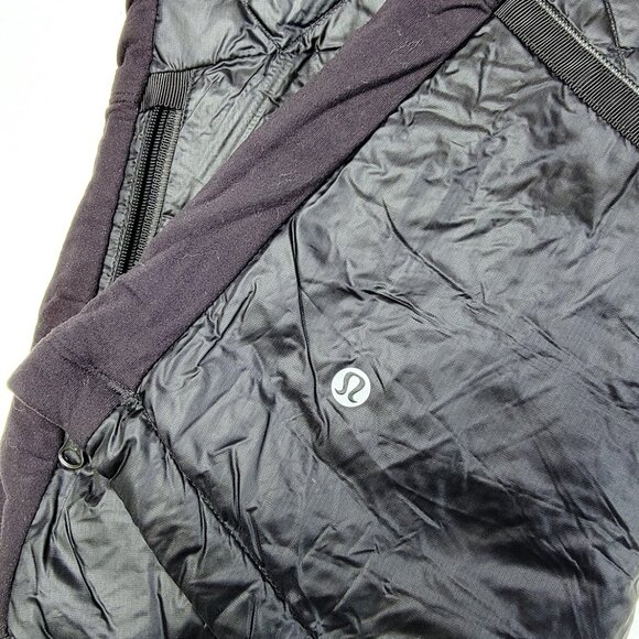 Lululemon Women's Black Down For A Run Slim-Fit Full-Zip Puffer Vest Size 4 - Picture 3 of 7